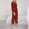 thumbnail image 4 of Disketp Pajamas Set Long Sleeve Sleepwear Womens Button Down Nightwear Pj Sets-Merry Christmas, 4 of 9