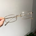 thumbnail image 5 of Portable Vintage Blue Ray Blocking Metal Ultralight Eye Protection Anti-Blue Light Glasses Computer Goggles Frame Eyewear Square Eyeglasses BLACK, 5 of 7