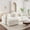 Beige, variant on HUTWIFE Modular Sectional Sofa, 75.9 Inch L Shaped Couch Set for Living Room, Loveseat Comfy Cloud Couches with Movable Ottoman, DIY Combination, Chenille