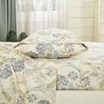 thumbnail image 4 of Chezmoi Collection Alyssa 4-Piece Floral Medallion Garden Bed Sheet Set, Multicolor Blue Green Red Yellow White Printed Microfiber 14-Inches Deep Pocket Sheets & Pillowcases Set, King, 4 of 9