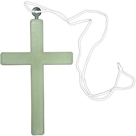 Glowing Plastic Monk Cross Adult Halloween Accessory