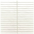 thumbnail image 6 of The Tile Life Castilla 14" x 14" Ecru White Ribbed Glossy Ceramic Finger Tile, Case (12 Tiles), 6 of 17
