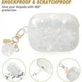 thumbnail image 5 of Cute AirPod Pro 2 Case with Shell Pearl Keychain Bling Marble Design for Women and Girls, 5 of 5