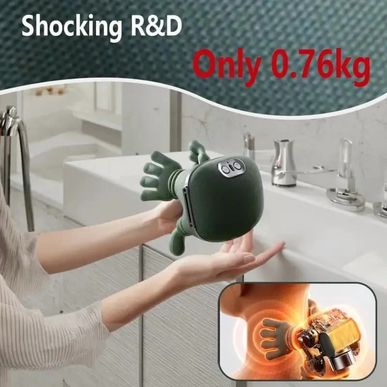 Neck Massager Finger Pressure Shiatsu Neck Back and Shoulder Massager Electric Kneading Neck Deep Massage Muscle Relax