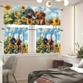 thumbnail image 2 of Yuyamidu Dachshund Kitchen Curtains and Valances 3 Panel Sets Cute Short Tier Curtains with Rod Pocket Easy to Install Window Treatment Tiers for Living Room Home Decor, 2 of 5