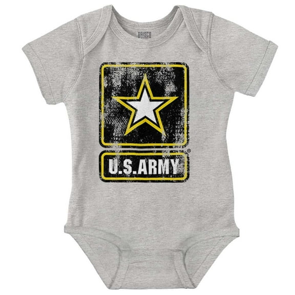 Vintage Military US Army Star Logo Romper Boys or Girls Infant Baby Brisco Brands 12M