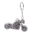 thumbnail image 1 of Moda motocicleta cráneo esqueleto llavero goma Keyring Keys Holder bolso decoraciones colgante colgante (Big Moto), 1 of 5