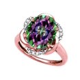 thumbnail image 3 of Star K � Large Oval 12x10mm Rainbow Mystic Topaz Knot Big Stone Ring, 3 of 9