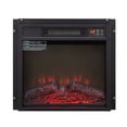 thumbnail image 2 of Black Slim Electric Fireplace Heater Tempered Glass | 1400W | Remote & Touch Control, 2 of 11