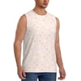 thumbnail image 2 of Haiem Men's Colorful Dots Print Tank Tops Summer Sleeveless Cut Off Workout T-Shirts Fitness Vest Athletic Undershirts-Large, 2 of 8