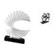 thumbnail image 5 of Escultura de olas,Escultura de ola Regalo moderno Oficina,Servilletero de hierro,Servilletero con forma de pata,color negro,Dispensador de toallas de papel con estante para pañuelos, 5 of 8