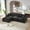 Black, variant on Modern Cloud Sofa, Chenille Modular Sectional Sofa with Reversible Cushions, 4-Seat Combination Living Room Furniture for Apartment, Office, Black