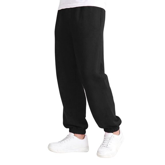 Splozh Toddler Pants Boys Girls Wide Leg Sweatpants Kids Baggy Casual Elastic Waist Track Sweat Pants with Pockets Streetwear,Black,9-10 Years