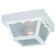 thumbnail image 3 of Outdoor Ceiling 1-Light 8.25 In. W Black Plastic Square Flush Mount Ceiling Fixture With Clear Textured Glass Shade, 3 of 3