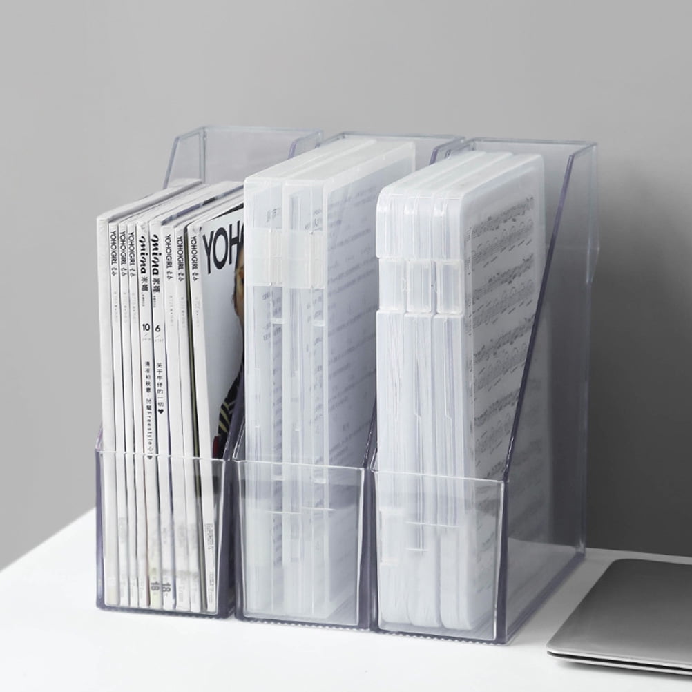 KONTONTY Acrylic Desktop File Storage Box for Office Documents and Magazines