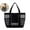 Black, variant on WNFJR Beach Bag, Mesh Beach Bag Women's Mesh Beach Tote 5 Pockets Foldable, Travel Pool Vacation Cruise Essentials(Black)