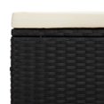 thumbnail image 5 of vidaXL Ottoman Bench with Cushion Black 110x30x40 cm Poly Rattan, 5 of 5
