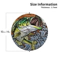 thumbnail image 2 of KLL fishing bass Drink Coasters Set of 4,PU Leather Absorbent Coasters Set Decorative Coffee Cup Coasters Housewarming Gift for Home Decor-Round Shape, 2 of 6