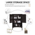 thumbnail image 5 of YfulYde Over The Toilet Storage Cabinet Bathroom Organizer with Adjustable Shelf & Double Doors for Toilet, Home Space-Saving Furniture, L24.5xW9xH66 Inches, Espresso, 5 of 9