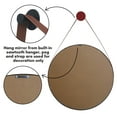 thumbnail image 6 of Americanflat 24" Black Round Mirror with Strap - Hanging Mirror for Wall - Circle Mirror for Bathroom, Bedroom, Entryway, Living Room - Large Mirror for Wall Decor, 6 of 8