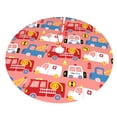 thumbnail image 3 of Kll 30" Christmas Tree Skirt Cartoon With Traffic Elements Xmas Tree Skirts Mat For New Year Xmas Holiday Party Indoor Outdoor Home Decoration, 3 of 9