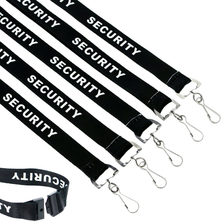 Bulk 100 Pack - Security Lanyard with Breakaway Clasp & Metal Clip - Neck  Strap Key & Badge Holder for Officer, Guard, Bouncer & More by Specialist  ID