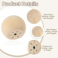 thumbnail image 3 of Uxcell 50 Pack Round Wood Drawer Knob, 1 3/8" Diameter Ball Shaped Dresser Knobs Wooden Knobs with Screws for Furniture Drawer Dresser Wardrobe Cupboard, 3 of 6