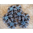 thumbnail image 4 of Set Of 8 Western Screw Back Concho Crystal Bling Floral Design Copper, 4 of 4