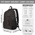 thumbnail image 3 of JIALIOU 14" Laptop Backpack Waterproof Airline Approved Stylish Casual Daypack for Travel Business College Work, Elegant Grid Lines, 3 of 8