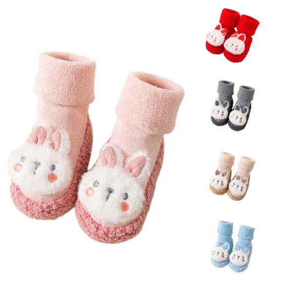 TBWNWG Baby Boy Girls Toddlers Indoor Animals Slipper Shoes Antislip Socks Booties Soft Warm Cozy Breathable Cute,Sizes 18-24 Months
