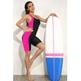 thumbnail image 7 of Sociala Women's Athletic Boyleg Swimsuit Racerback Color Block Print Unitard One Piece Swimwear, 7 of 7