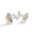 Color 6, variant on Men's Classic Stainless Steel, Cartoon Dinosaurs Paws Pattern Cufflinks Business Wedding Shirts, Silver