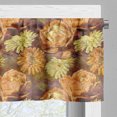 thumbnail image 5 of Ambesonne Floral Valance & Curtain, Warm Tone Nostalgia Flowers, 55"x30", Mustard Apricot Redwood, 5 of 7
