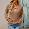 thumbnail image 2 of HAPIMO Sweaters for Women Lantern Sleeve V-Neck Knitwear Solid Color Casual Loose Jumper Chunky Pullover Womens Sweaters Fall Fashion Yellow M, 2 of 4