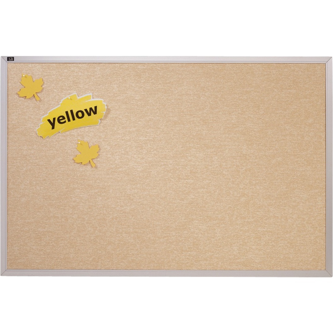 Quartet Vinyl Tack Bulletin Board, 3' x 4', White Vinyl with Aluminum