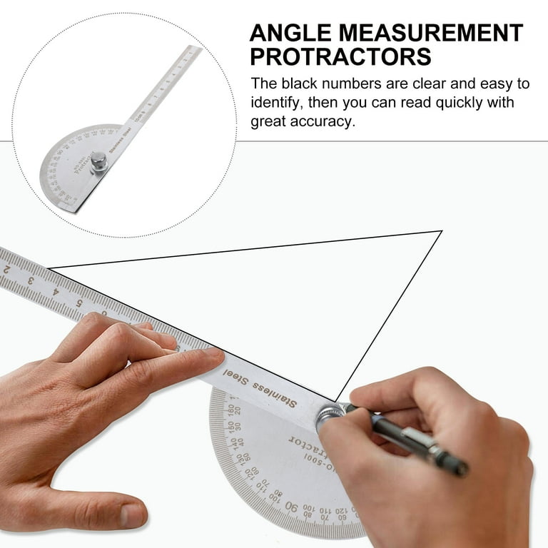 100 Mm Angle Finder Protractor Stainless Steel Square Head
