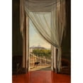 thumbnail image 2 of Catel, Franz Ludwig 14x18 Gold Ornate Wood Framed with Double Matting Museum Art Print Titled - A View of Naples through a Window, 2 of 4