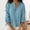 Sky Blue, variant on Endives Womens Cotton Linen Shirt Long Sleeve Shirt Button Down Shirts V Neck Pleated Casual Loose Blouses Roll Up Sleeve Shirt