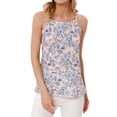 thumbnail image 4 of Xuanfei Women Floral Print Crew Neck Sleeveless Tank Camis, 4 of 4