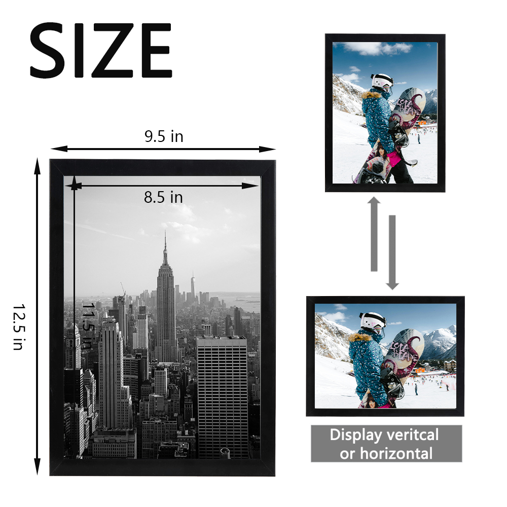 KAIWIN 9x12 Picture Frames Set of 2, Black photo 2