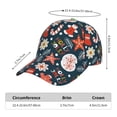 thumbnail image 2 of Pofeuu Holiday Christmas Cookies Print Adult Adjustable Embroidered Graphic Baseball Hat for Men and Women, 2 of 6