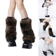 thumbnail image 2 of Aellinatey Plush Winter Leg Covers for Women Furry Leg Warmers Calf Socks for Cold Season, 2 of 16