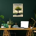 thumbnail image 6 of Rustic Motivational Office Picture Wall Decor Teamwork Positive Quotes Artwork Vintage Green Tree Painting Framed Inspirational Poster Prints for Home Office Wall Decoration Aesthetic 12"x16", 6 of 6