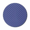 thumbnail image 1 of Abstract Mouse Pad for Computers, Geometric Ornament with Traces of the Paint Brush in Different Colors, Round Non-Slip Thick Rubber Modern Mousepad, 8" Round, Royal Blue Multicolor, by Ambesonne, 1 of 2