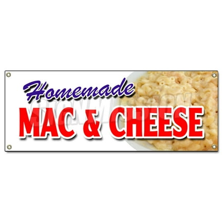 HOMEMADE MAC & CHEESE BANNER SIGN take carry out food macaroni eat (Best Way To Take Suboxone)