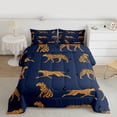 thumbnail image 2 of Castle Fairy Adults Cheetah Wildlife Full Size Comforter Sets,Woodland Animal Bedding Sets, 2 of 8