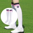thumbnail image 4 of Bas de Golf pour Femmes Surchaussettes Chaussettes Hautes à Rayures Grande Taille Golf École Marine, 4 of 9