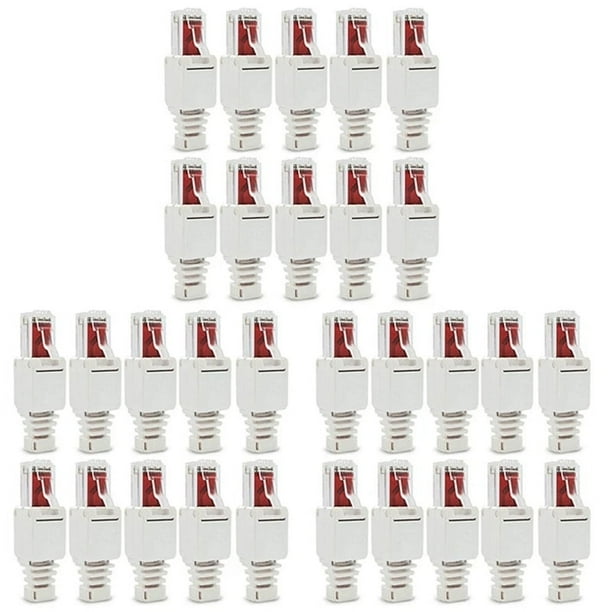 30 UNIDS Herramienta de Enchufe de Red Libre RJ45 CAT6 LAN UTP Cable Plug Sin Herramientas de Instalación CAT5 CAT7 Cable Patch Herramienta de Cable