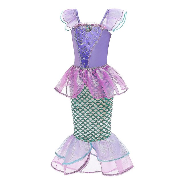 Disfraz de princesa sirena para niñas pequeñas para fiesta de disfraces