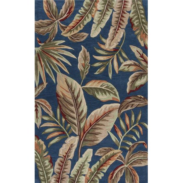 HomeRoots 349757 Tapis en Polyester Bleu Encre 5 x 7 Pi. 6 Po.